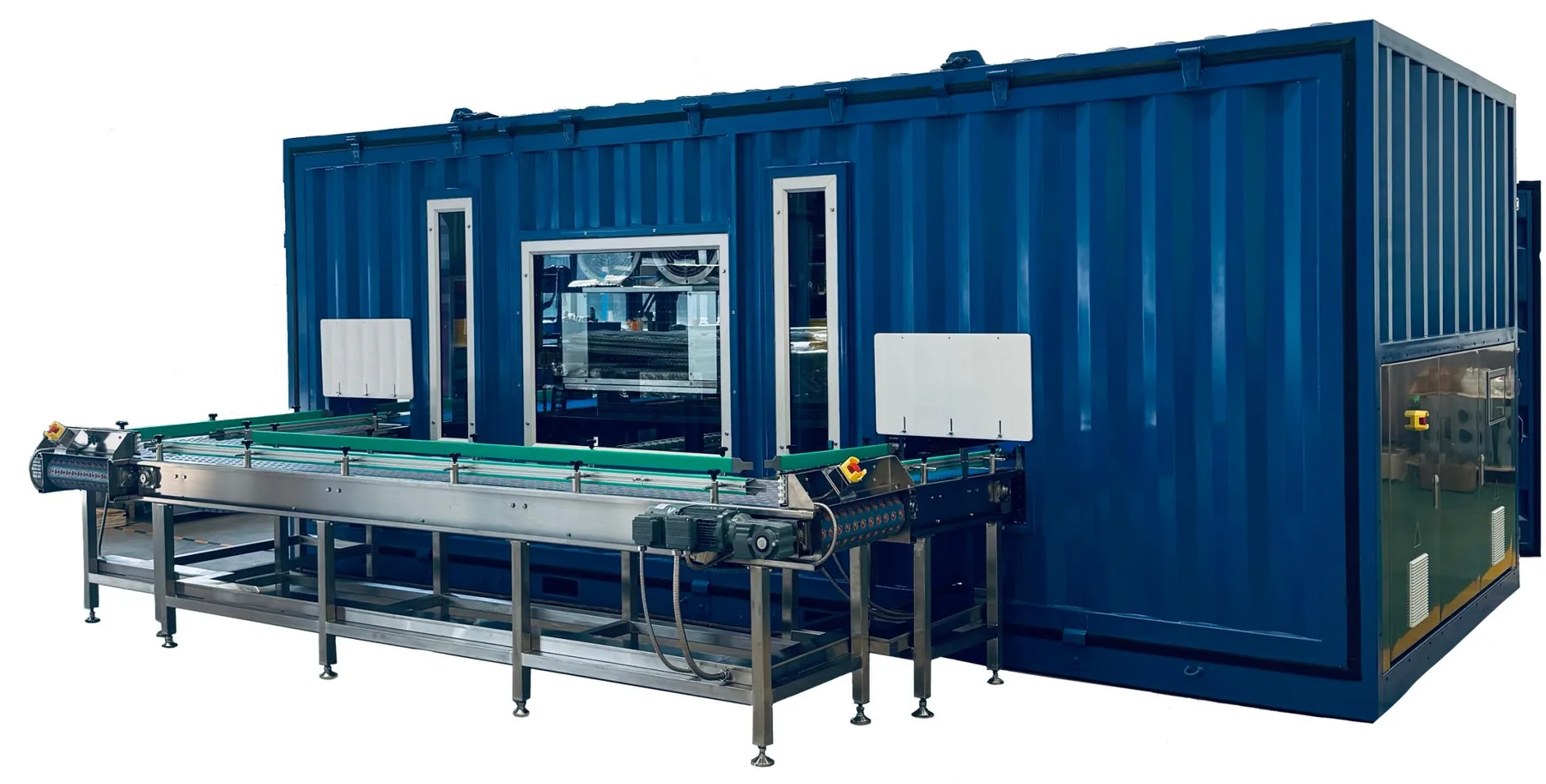 Automated carton freezing unit with infeed conveyor